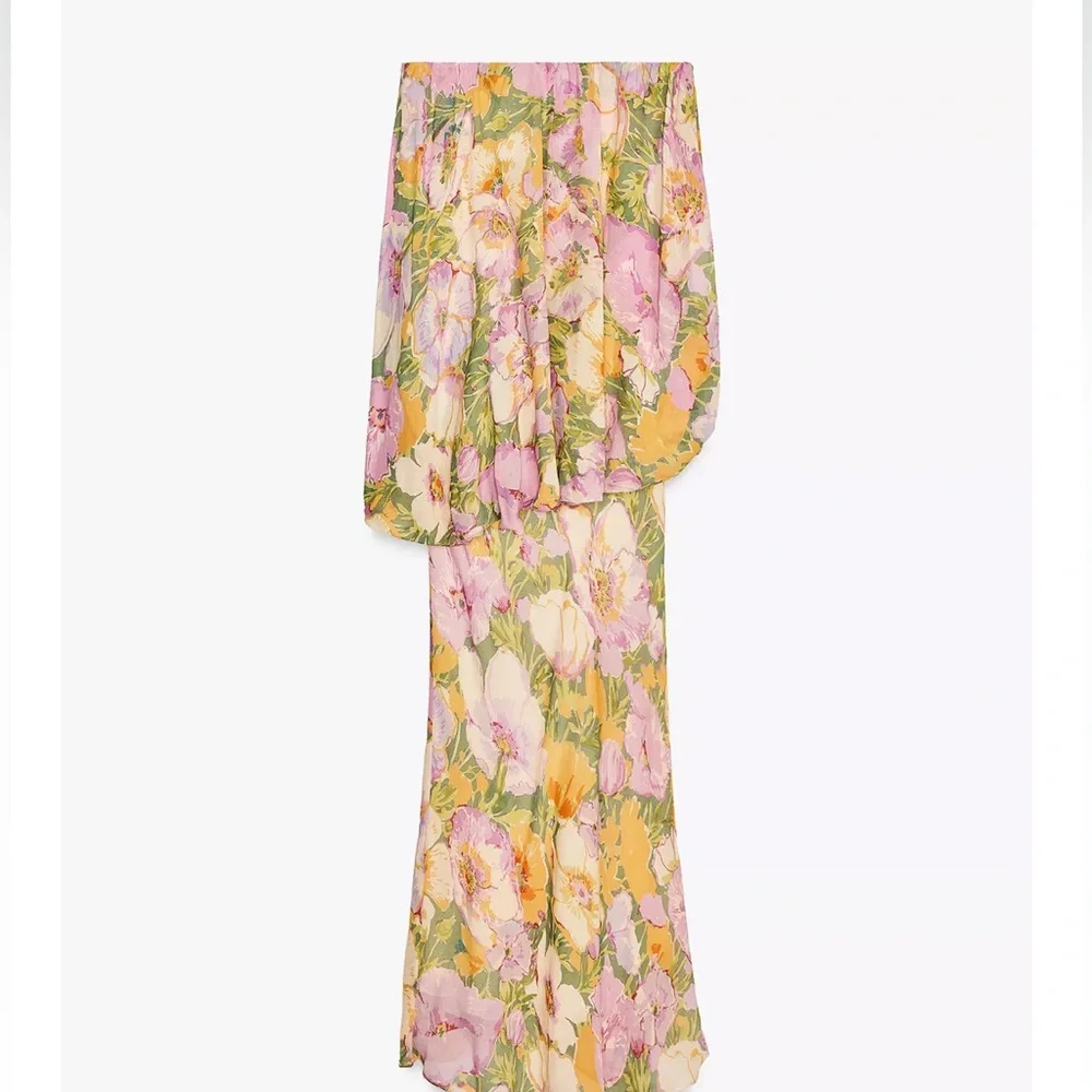 Zara Floral Print Dress ZW Collection Limited Edition - Picture 10 of 11